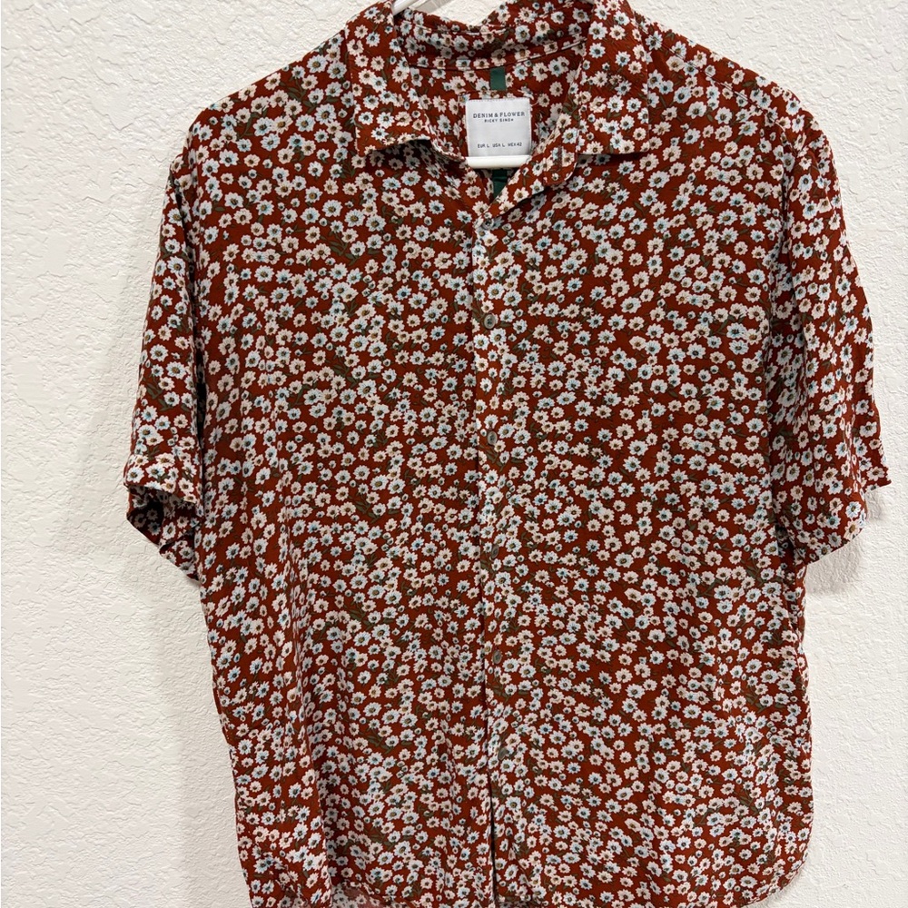 Floral Brown Men's Shirt